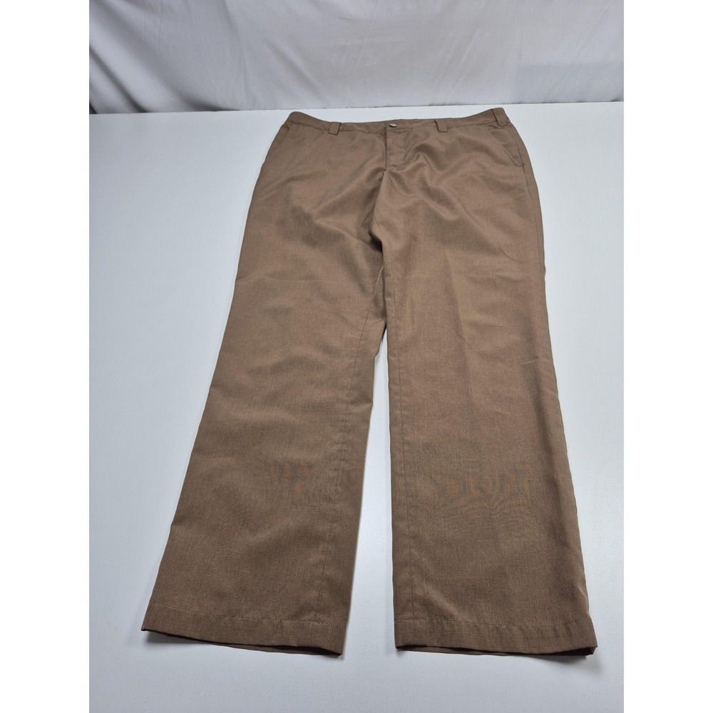 Bluffworks Pants Mens 37x31 Brown Relaxed Fit Chino Travel Casual Work NYC
